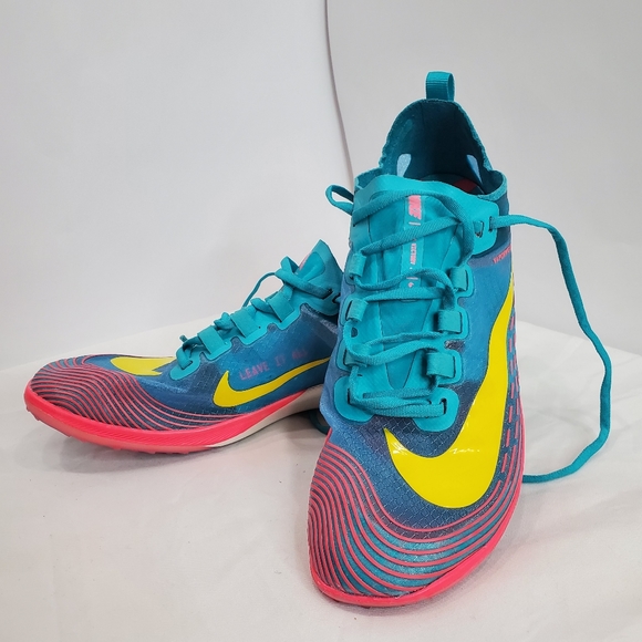 Nike Zoom Victory XC 5 Running Cross Training Unisex Pink Cyan - Picture 1 of 14